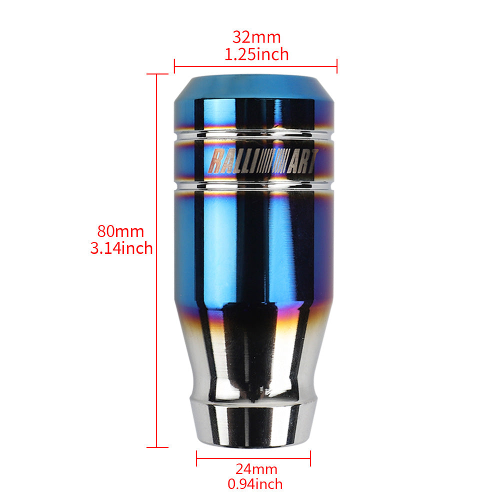 Brand New Universal Ralliart Aluminum Burnt Blue Manual Car Gear MT Stick Shift Knob M8 M10 M12