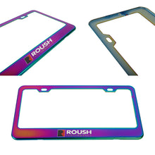 Load image into Gallery viewer, Brand New 2PCS Roush Performance Neo Chrome Stainless Steel License Plate Frame W/ Screw Caps