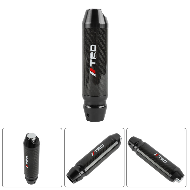 Brand New TRD Universal Real Carbon Fiber Black Aluminum Automatic Transmission Racing Gear Shift Knob