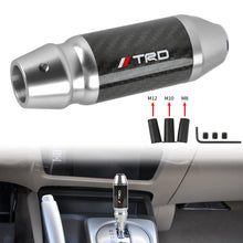 Load image into Gallery viewer, Brand New TRD Universal Real Carbon Fiber Silver Aluminum Automatic Transmission Racing Gear Shift Knob