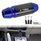 Brand New TRD Universal Real Carbon Fiber Blue Aluminum Automatic Transmission Racing Gear Shift Knob