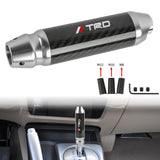 Brand New TRD Universal Real Carbon Fiber Silver Aluminum Automatic Transmission Racing Gear Shift Knob