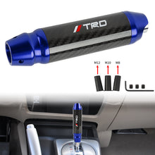 Load image into Gallery viewer, Brand New TRD Universal Real Carbon Fiber Blue Aluminum Automatic Transmission Racing Gear Shift Knob