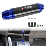 Brand New TRD Universal Real Carbon Fiber Blue Aluminum Automatic Transmission Racing Gear Shift Knob