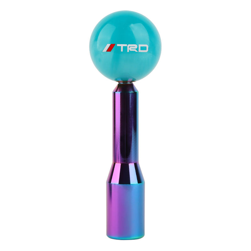 Brand New Universal TRD Pearl Teal Ball Manual Gear Stick Shift Knob M8 M10 M12 & Neo Chrome Shifter Extender Extension