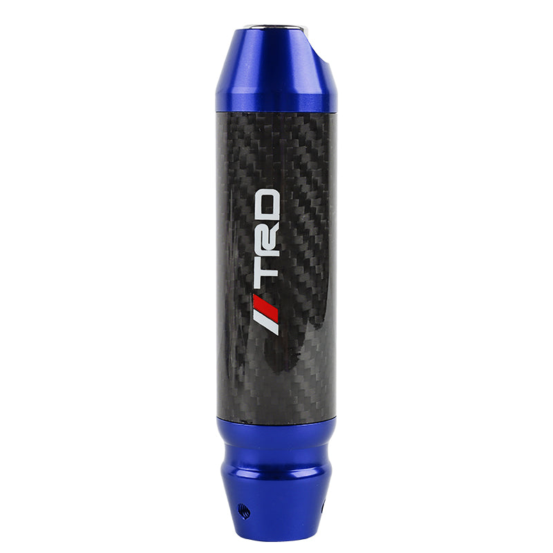 Brand New TRD Universal Real Carbon Fiber Blue Aluminum Automatic Transmission Racing Gear Shift Knob