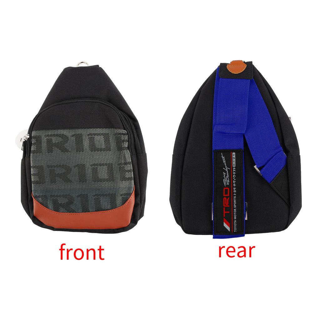 Brand New JDM TRD Blue Backpack Molle Tactical Sling Chest Pack Shoulder Waist Messenger Bag