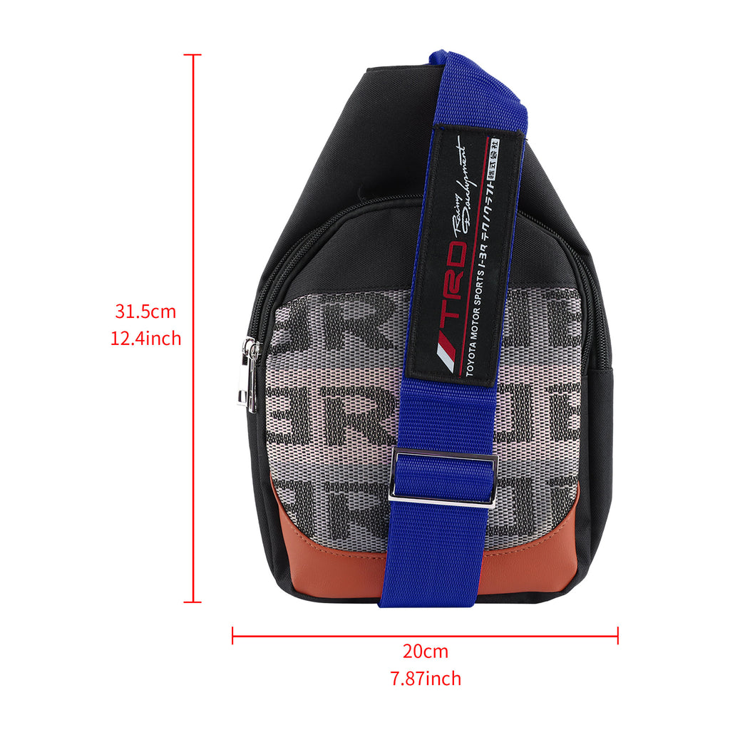 Brand New JDM TRD Blue Backpack Molle Tactical Sling Chest Pack Shoulder Waist Messenger Bag