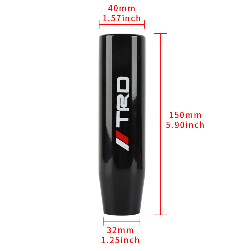 Brand New 15CM TRD Universal Glossy Black Long Stick Manual Car Gear Shift Knob Shifter M8 M10 M12