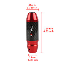 Load image into Gallery viewer, Brand New TRD Universal Real Carbon Fiber Red Aluminum Automatic Transmission Racing Gear Shift Knob