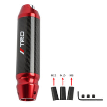 Load image into Gallery viewer, Brand New TRD Universal Real Carbon Fiber Red Aluminum Automatic Transmission Racing Gear Shift Knob