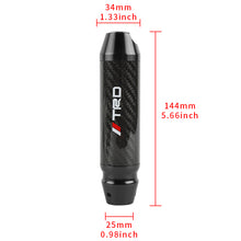 Load image into Gallery viewer, Brand New TRD Universal Real Carbon Fiber Black Aluminum Automatic Transmission Racing Gear Shift Knob