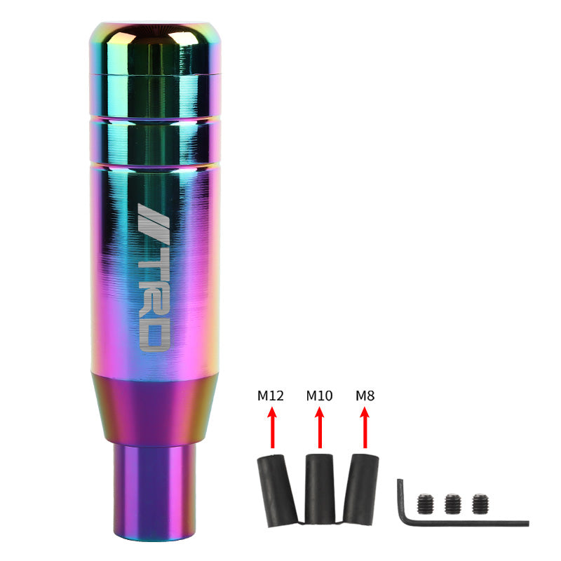 Brand New Universal JDM 13CM TRD Aluminum Neo Chrome Automatic Gear Stick Shift Knob Lever Shifter