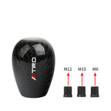 Brand New Universal TRD Black Real Carbon Fiber Manual Gear Stick Shift Knob Shifter M8 M10 M12