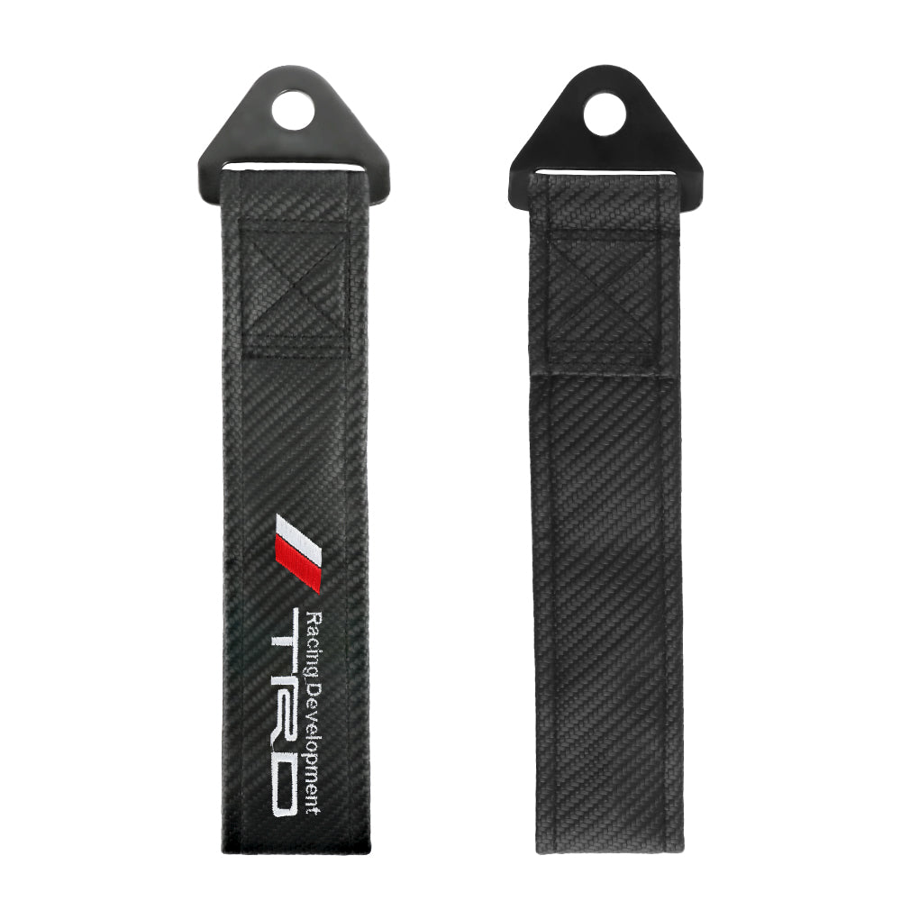 Brand New TRD Carbon Fiber High Strength Tow Towing Strap Hook For Front / REAR BUMPER JDM