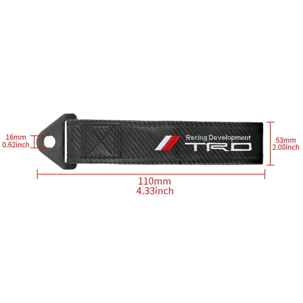 Brand New TRD Carbon Fiber High Strength Tow Towing Strap Hook For Front / REAR BUMPER JDM