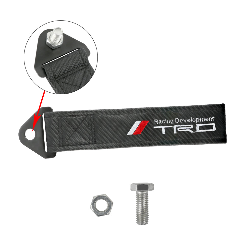 Brand New TRD Carbon Fiber High Strength Tow Towing Strap Hook For
