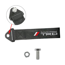 Load image into Gallery viewer, Brand New TRD Carbon Fiber High Strength Tow Towing Strap Hook For Front / REAR BUMPER JDM