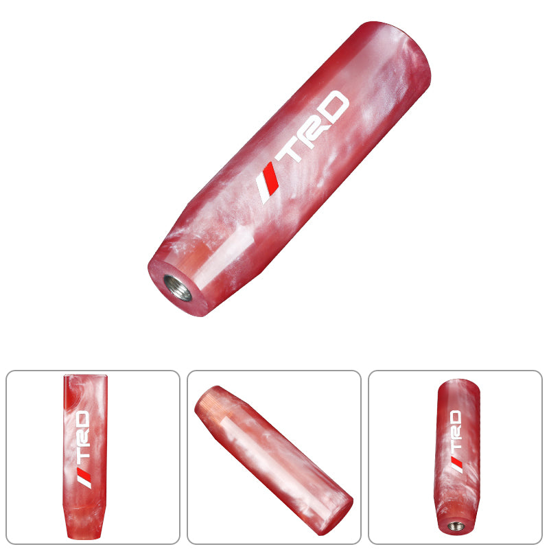 Brand New Universal TRD Red Pearl Long Stick Manual Car Gear Shift Knob Shifter M8 M10 M12