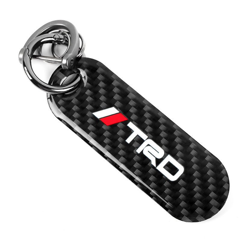 Jeep in Red 100% Real Black Carbon Fiber Tag Style Key Chain - Car Beyond  Store