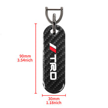 Load image into Gallery viewer, Brand New Universal 100% Real Carbon Fiber Keychain Key Ring For TRD