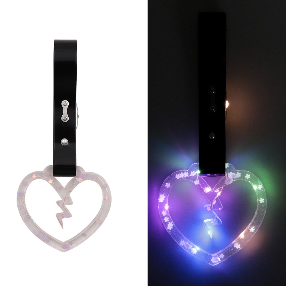 Brand New LED Broken Heart JDM TSURIKAWA Ring Subway Train Bus Handle Strap Charm Drift