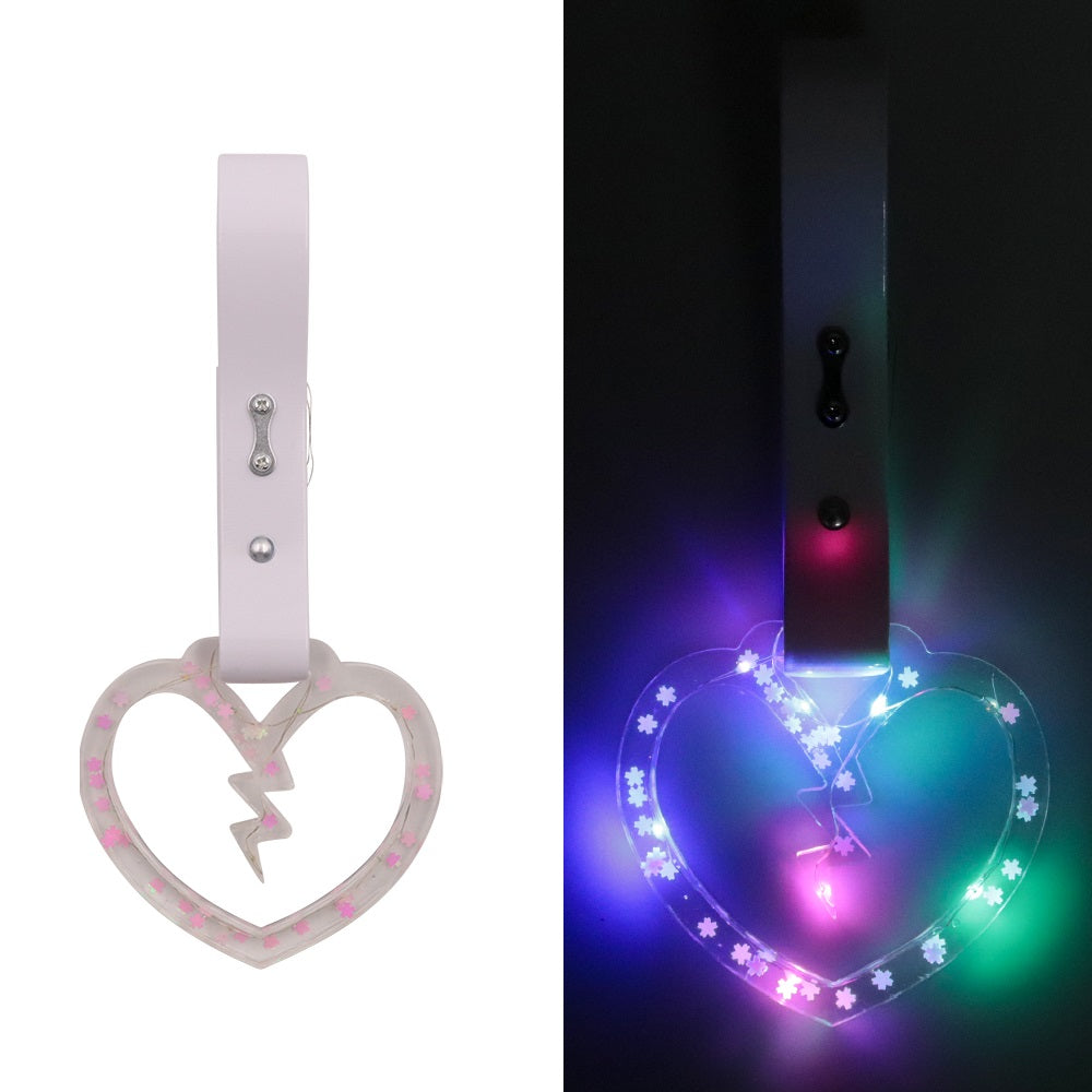 Brand New LED Broken Heart JDM TSURIKAWA Ring Subway Train Bus Handle Strap Charm Drift