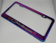 Load image into Gallery viewer, Brand New Universal 1PCS DODGE CHALLENGER Neo Chrome Titanium Metal Steel License Plate Frame