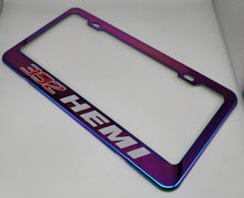 Load image into Gallery viewer, Brand New Universal 1PCS 392 HEMI Neo Chrome Titanium Metal Steel License Plate Frame