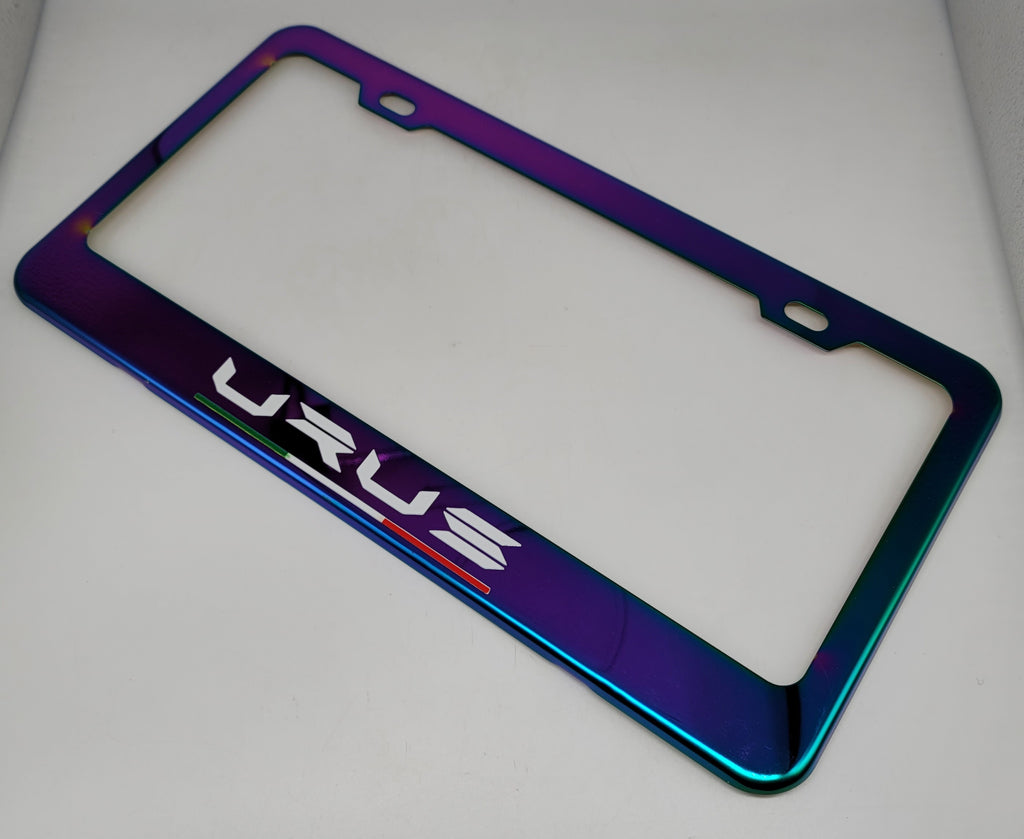 Brand New Universal 1PCS LAMBORGHINI URUS Neo Chrome Titanium Metal Steel License Plate Frame