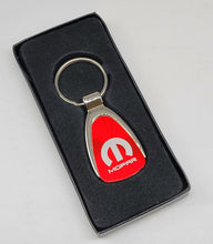 Load image into Gallery viewer, Brand New Mopar Red Teardrop Authentic Logo Keychain Fob Ring Officially Licensed Product