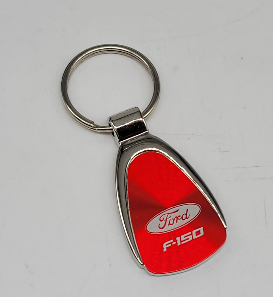 Brand New Ford F-150 Red Teardrop Authentic Logo Keychain Fob Ring Officially Licensed Product