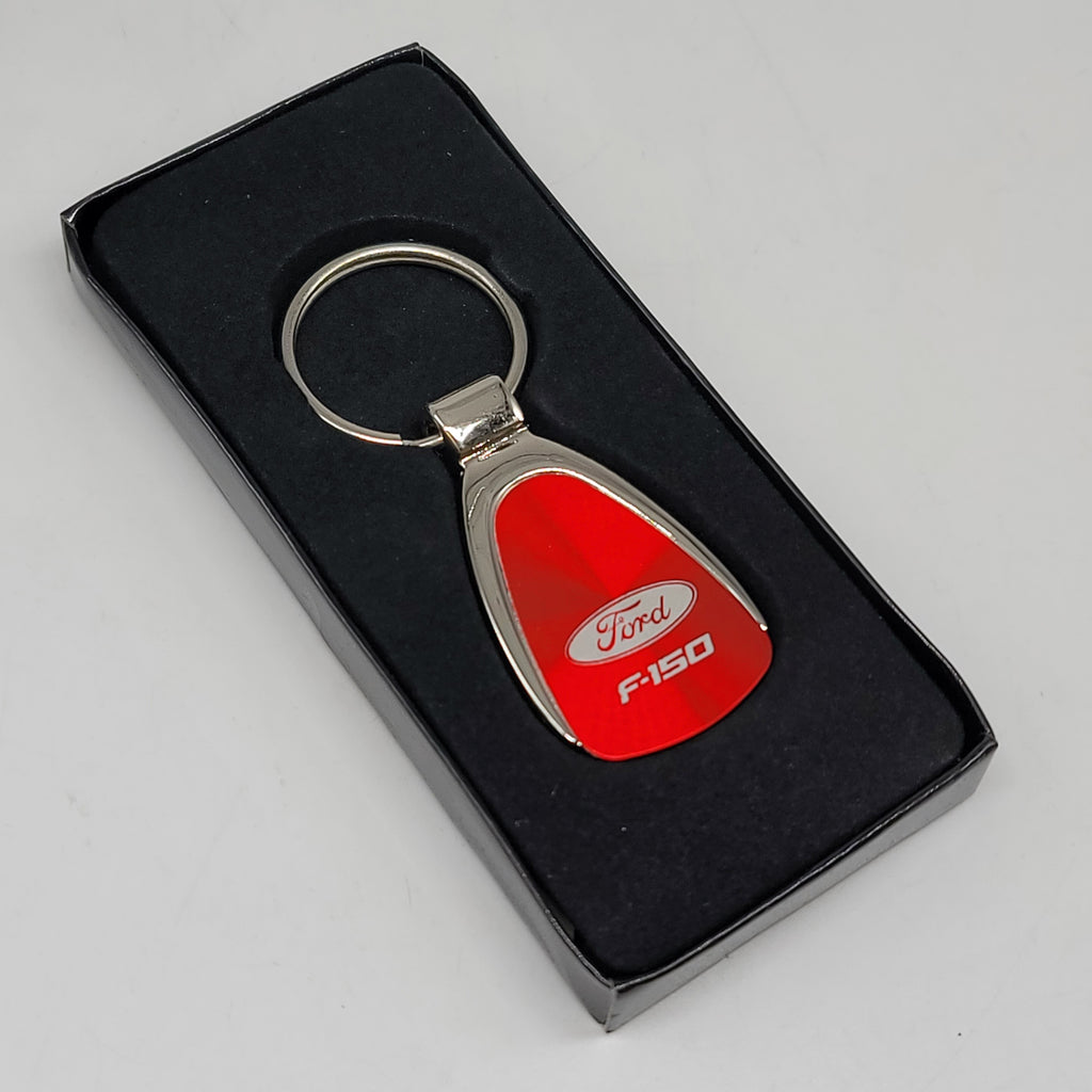 Brand New Ford F-150 Red Teardrop Authentic Logo Keychain Fob Ring Officially Licensed Product