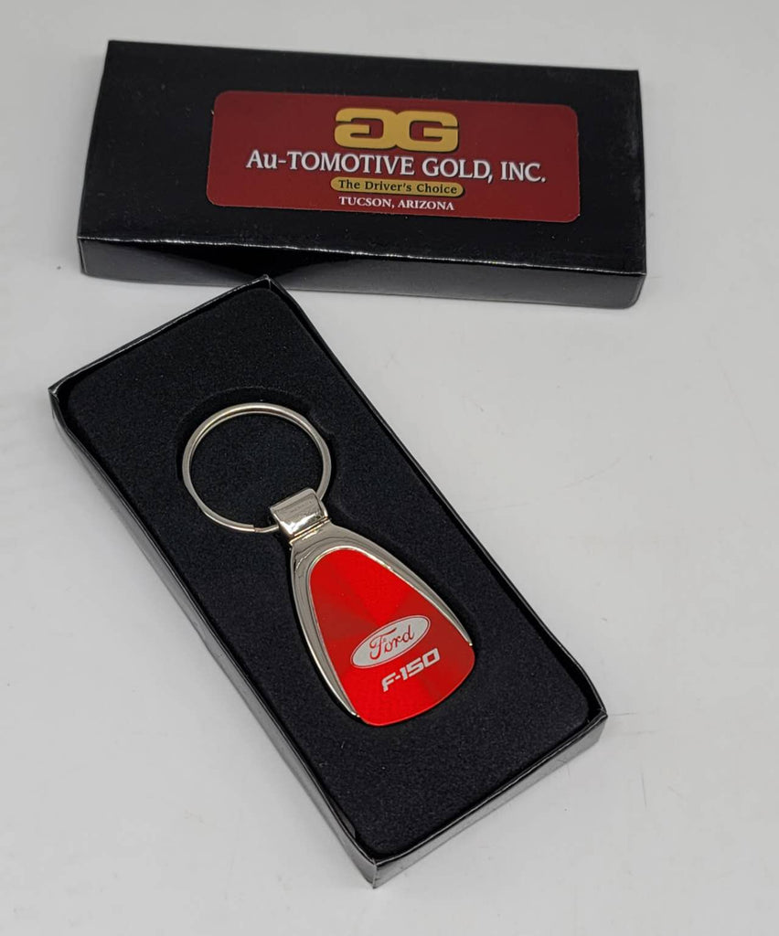 Brand New Ford F-150 Red Teardrop Authentic Logo Keychain Fob Ring Officially Licensed Product