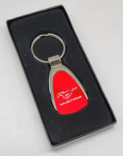 Load image into Gallery viewer, Brand New Mustang Red Teardrop Authentic Logo Keychain Fob Ring Officially Licensed Product