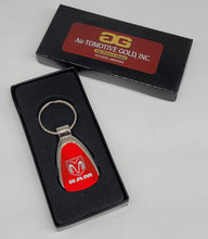 Load image into Gallery viewer, Brand New Dodge Ram Red Teardrop Authentic Logo Keychain Fob Ring Officially Licensed Product