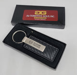 Brand New Dodge Ram 1500 Engraved Rectangle Carbon Fiber Leather Fob Keyring Keychain Official Licensed Product