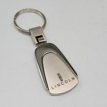 Load image into Gallery viewer, Brand New Lincoln Chrome Teardrop Authentic Logo Keychain Fob Ring Officially Licensed Product