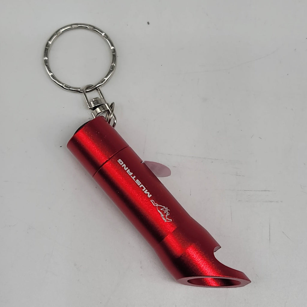 Brand New Mustang Key Ring Red Keychain Flashlight Bottle Opener Authentic Officially Licensed Product