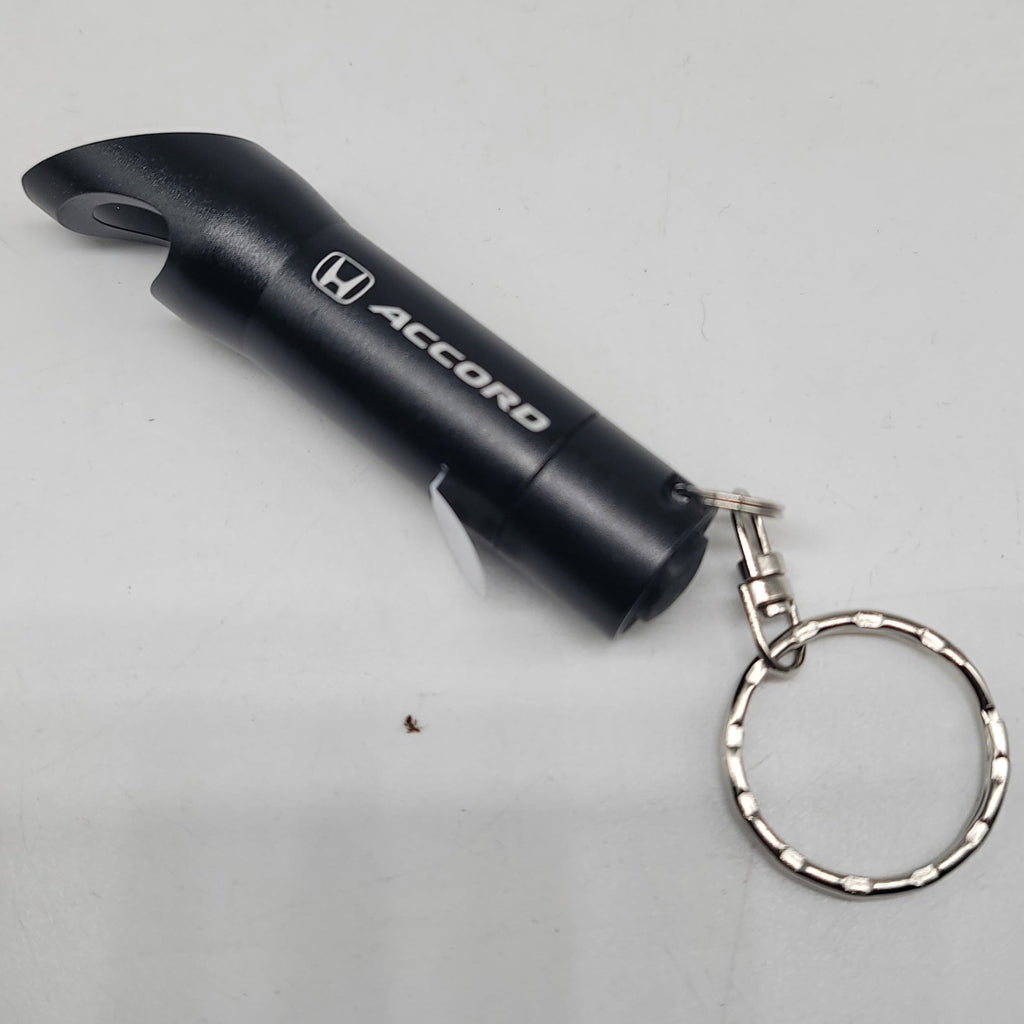 Brand New Accord Key Ring Black Keychain Flashlight Bottle Opener Authentic Officially Licensed Product