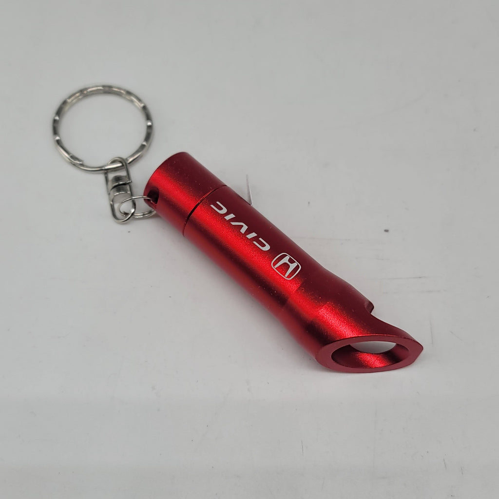 Brand New Honda Civic Key Ring Red Keychain Flashlight Bottle Opener Authentic Officially Licensed Product