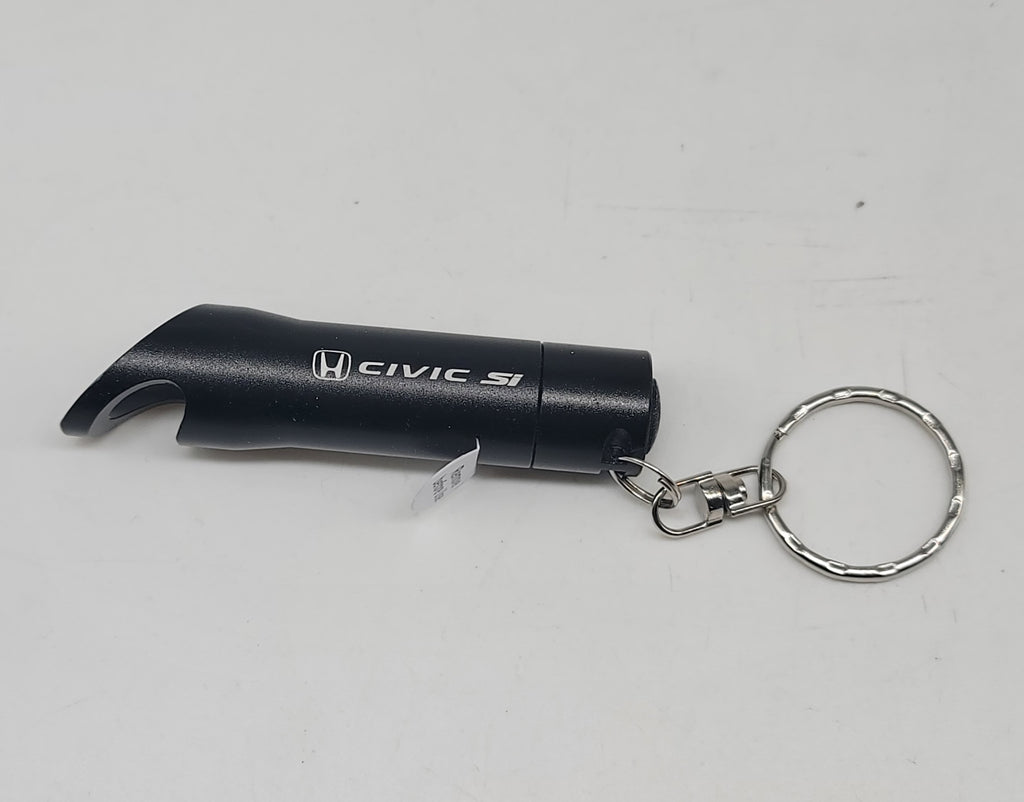 Brand New Honda Civic SI Key Ring Black Keychain Flashlight Bottle Opener Authentic Officially Licensed Product