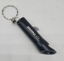 Load image into Gallery viewer, Brand New Mazda Key Ring Black Keychain Flashlight Bottle Opener Authentic Officially Licensed Product