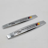 BRAND NEW UNIVERSAL 2PCS MAZDASPEED 3D METAL EMBLEM BADGE STICKER