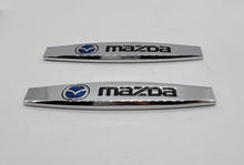 Load image into Gallery viewer, BRAND NEW UNIVERSAL 2PCS MAZDA 3D METAL EMBLEM BADGE STICKER