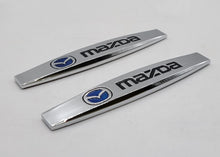 Load image into Gallery viewer, BRAND NEW UNIVERSAL 2PCS MAZDA 3D METAL EMBLEM BADGE STICKER