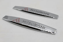 Load image into Gallery viewer, BRAND NEW UNIVERSAL 2PCS MITSUBISHI 3D METAL EMBLEM BADGE STICKER