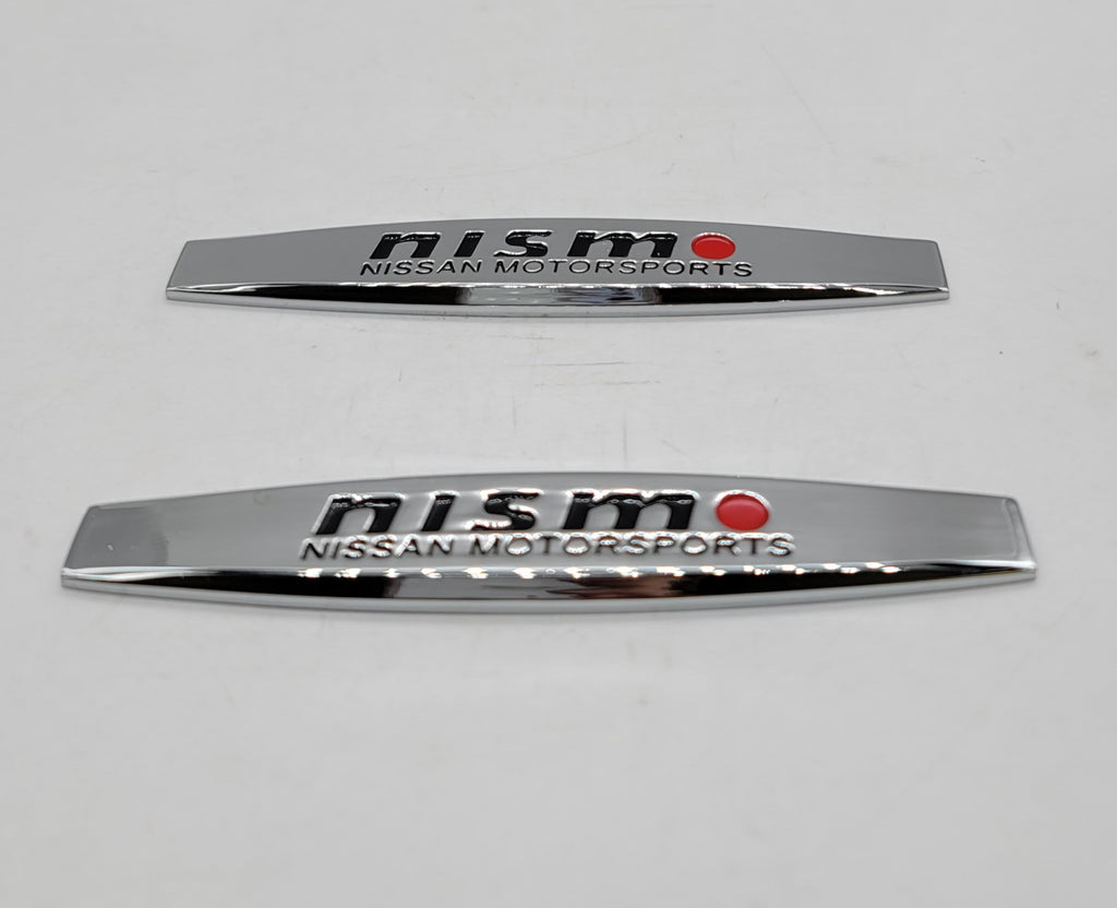 BRAND NEW UNIVERSAL 2PCS NISMO 3D METAL EMBLEM BADGE STICKER