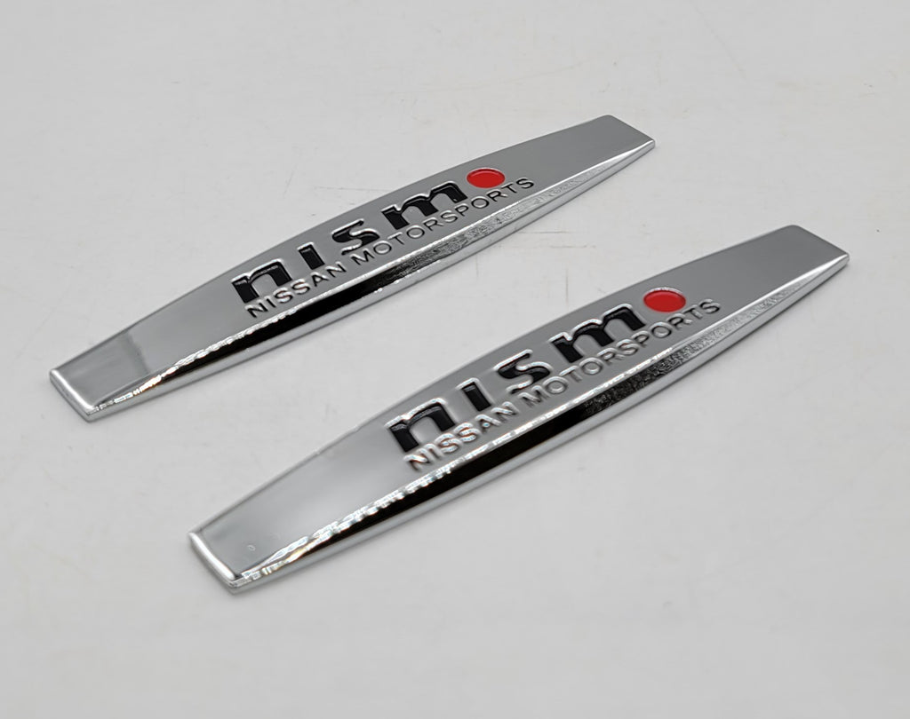 BRAND NEW UNIVERSAL 2PCS NISMO 3D METAL EMBLEM BADGE STICKER