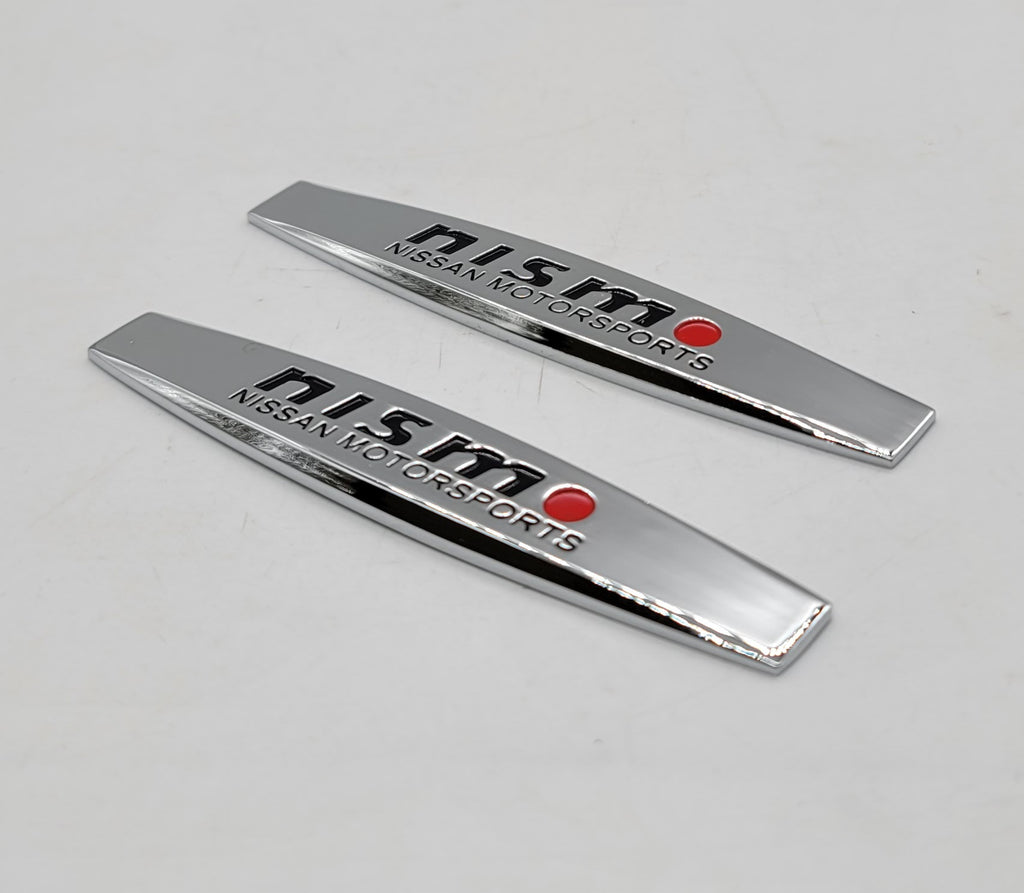 BRAND NEW UNIVERSAL 2PCS NISMO 3D METAL EMBLEM BADGE STICKER